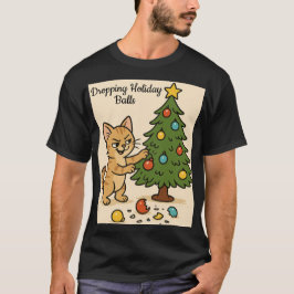 Smirking Kitten Christmas Chaos2 T-shirt