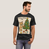 Smirking Kitten Christmas Chaos2 T-shirt (Voorkant volledig)