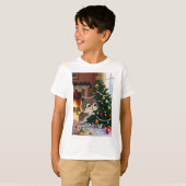 Smirking Kitten Christmas Chaos 1 T-shirt (Voorkant volledig)