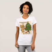 Smirking Kitten Christmas Chaos 2 woman  T-shirt (Voorkant volledig)