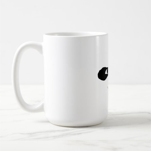 Smirking Panda Face Black & White Graphic Mug Koffiemok (Links)