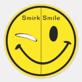SmirkSmile Ronde Sticker (Voorkant)