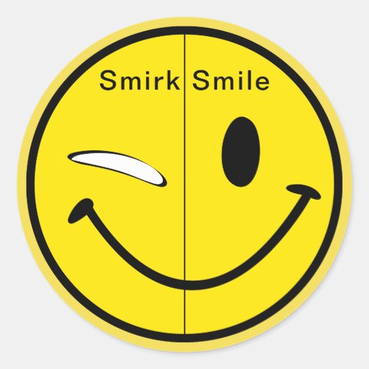 SmirkSmile Ronde Sticker (Voorkant)