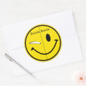 SmirkSmile Ronde Sticker (Envelop)