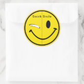 SmirkSmile Ronde Sticker (Tas)