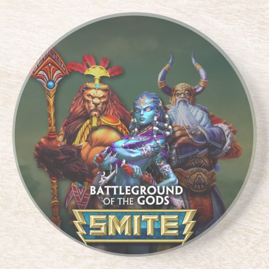 SMITE: Goden Zandsteen Onderzetter (Voorkant)