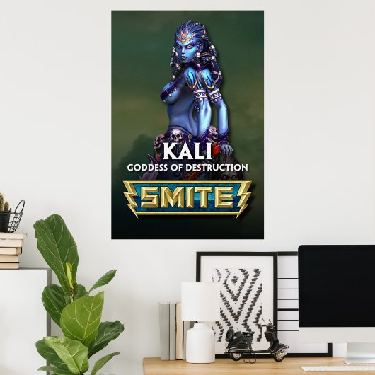 SMITE: Kali, godin van vernietiging Poster (Thuiskantoor)