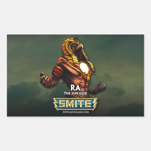 SMITE: Ra, de zon God Rechthoekige Sticker (Voorkant)