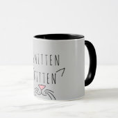 Smiten Kitten Typografie Cat Ears & Whiskers Mok (Voorkant rechts)