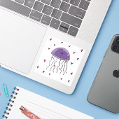 Smiten Little Jellyfish Sticker (Laptop met iPhone)