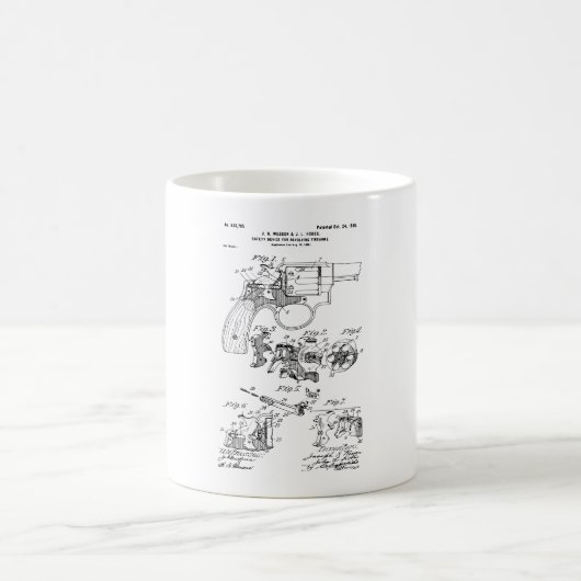 Smith and Wesson Hammerless Pistol 1898 Patent Koffiemok (Center)