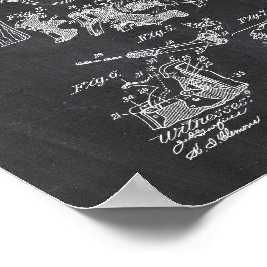 Smith and Wesson Hammerless Pistol 1898 Patent Pos Poster (Hoek)