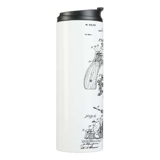 Smith and Wesson Hammerless Pistol 1898 Patent Thermosbeker (Gedraaid links)