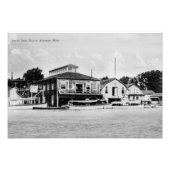 Smith Boat House, Algonac, Michigan  Foto Afdruk (Voorkant)