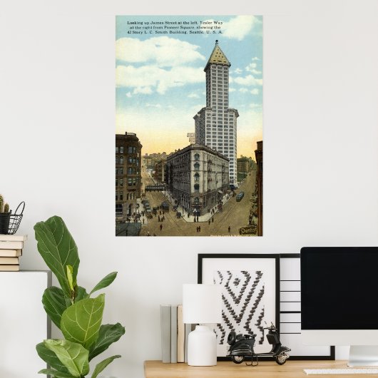 Smith Building Seattle 1915  Poster (Thuiskantoor)