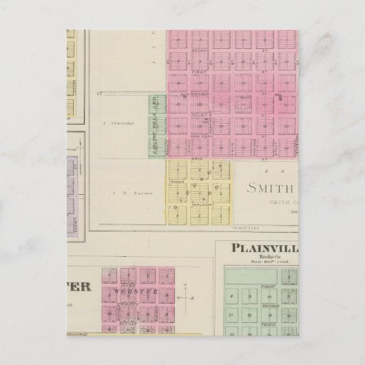 Smith Center, Gould City, Motor, Webster, Kansas Briefkaart (Voorkant)