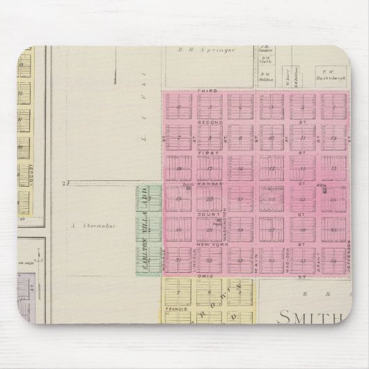 Smith Center, Gould City, Motor, Webster, Kansas Muismat (Voorkant)