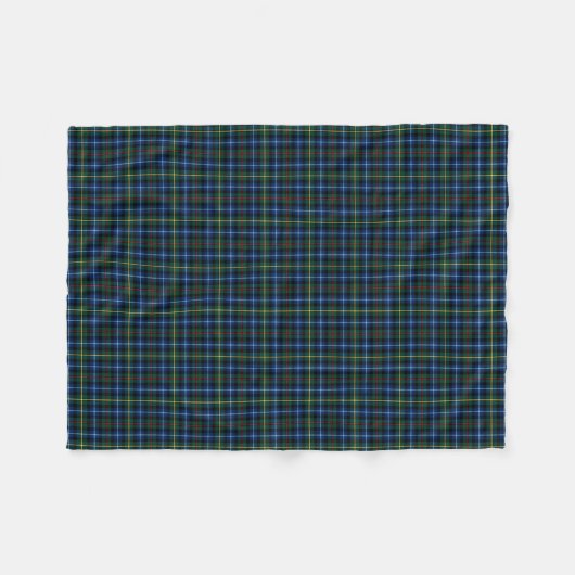 Smith Clan Royal Blue, zwart en rode Tartan Fleece Deken (Voorkant (Horizontaal))