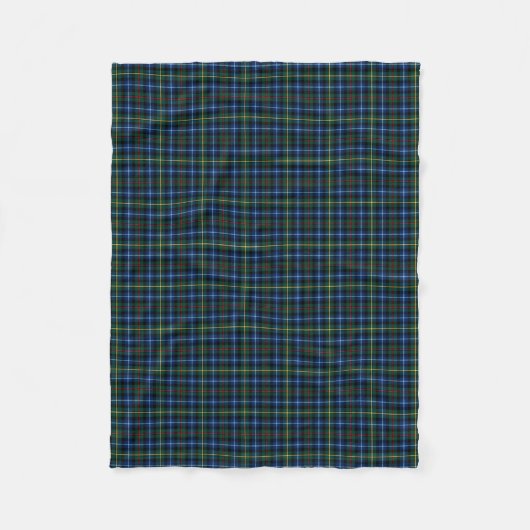 Smith Clan Royal Blue, zwart en rode Tartan Fleece Deken (Voorkant)