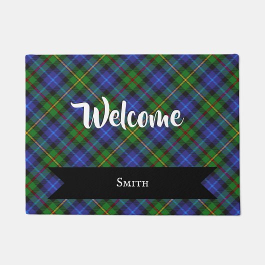Smith Clan Scottish Tartan Pset Pattern Deurmat (Voorkant)