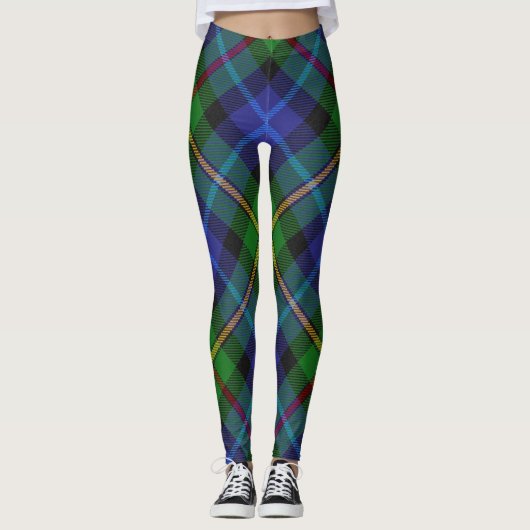 Smith Clan Scottish Tartan Pset Pattern Leggings (Voorkant)