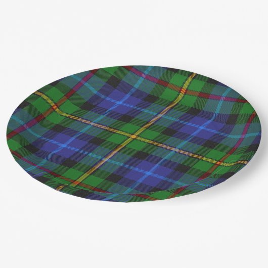 Smith Clan Scottish Tartan Pset Pattern Papieren Bordje (Gekanteld)