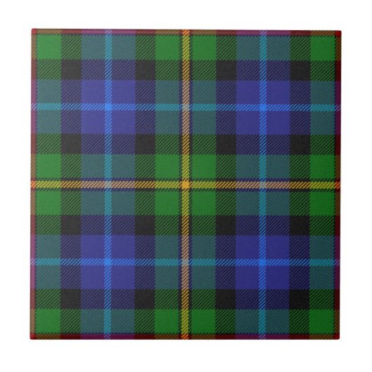 Smith Clan Tartan Patroon Tegeltje (Voorkant)