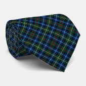 Smith Clan Tartan Royal Blue en Green Plaid Stropdas (Opgerold)