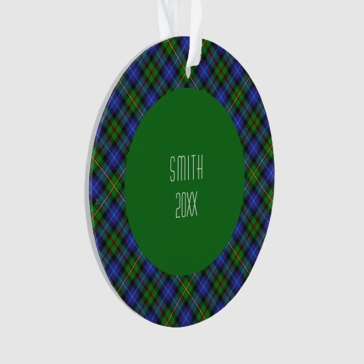 Smith Clan Tartan Scottish Pset Ornament (voorkant)