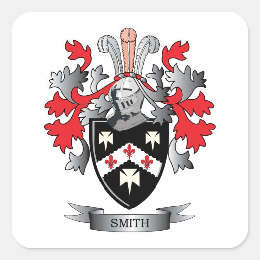 Smith Coat of Arms Vierkante Sticker (Voorkant)