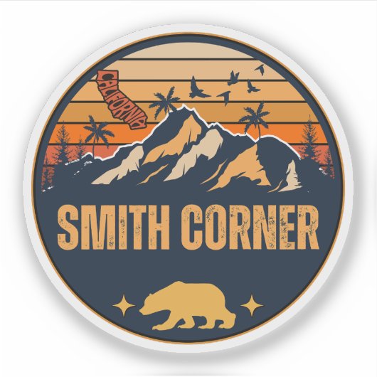Smith Corner, Californië Sticker (Voorkant)