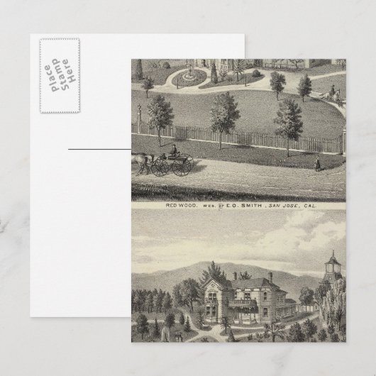 Smith, Evans residences Briefkaart (Voorkant / Achterkant)