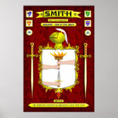 SMITH FAMILIE COAT OF ARMS CREST AND SHIELD POSTER (Voorkant)
