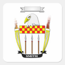 SMITH FAMILIEWAPEN MET WAPENSCHILD EN HELMTEKEN