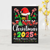 Smith Family Christmas 2025 Matching Santa Hat Xma Kaart (Gele Bloem)