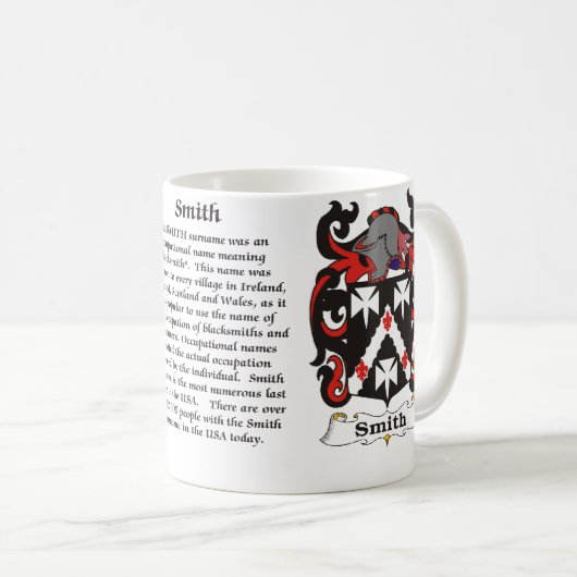 Smith Family Coat of Arms mok (Voorkant rechts)