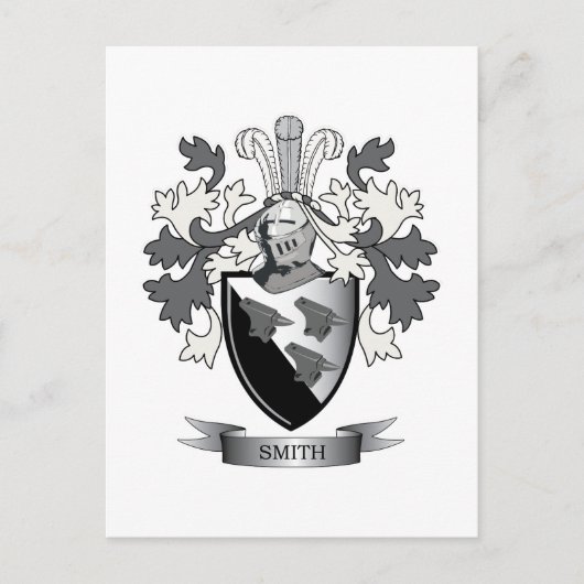Smith Family Crest Coat of Arms Briefkaart (Voorkant)
