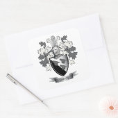 Smith Family Crest Coat. Vierkante Sticker (Envelop)
