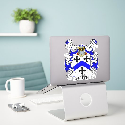 Smith Family Crest Sticker (Laptop op bureau)