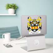 Smith Family Crest Sticker (Laptop op bureau)