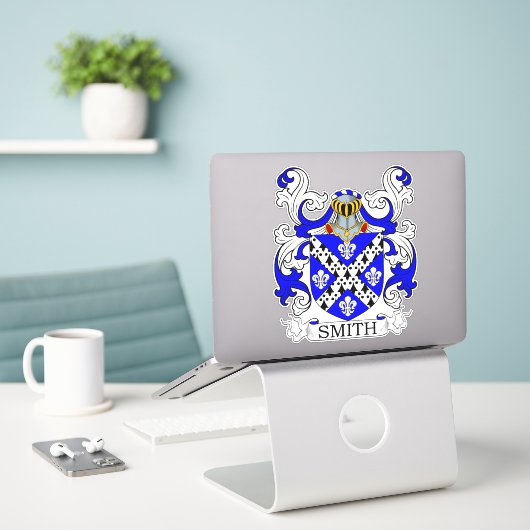 Smith Family Crest Sticker (Laptop op bureau)