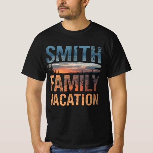 Smith Family Vacation Custom Matching Travel T-shirt (Voorkant)