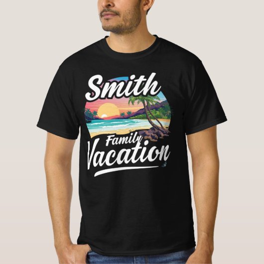 Smith Family Vacation Custom Travel Destination T-shirt (Voorkant)