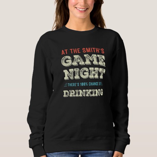 Smith Game Night Bordspel 100 Kans Drinken Trui (Voorkant)