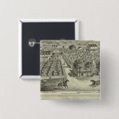 Smith, Herman residences, store Vierkante Button 5,1 Cm (Voorkant /achterkant)