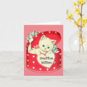 Smith Kitten Red en Roze  Valentijn Kaart (Gele Bloem)
