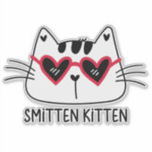 Smith Kitten Valentijnsdag voor rode zonnebrillen Sticker (Voorkant)