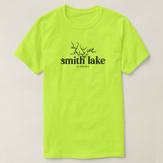 Smith Lake Alabama Map T-shirt (Design voorkant)