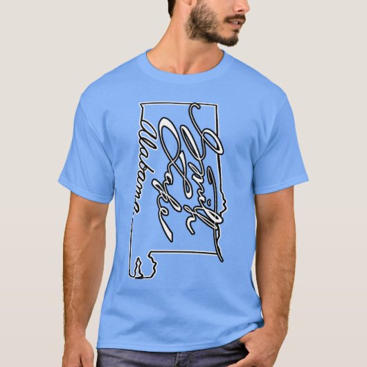 Smith Lake Alabama Staatsomtrek Oversized T-shirt (Voorkant)