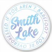 Smith Lake Blue Waterverf Sticker (Voorkant)